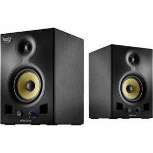 Hercules Monitor 5 Biamped 80W Loudspeakers Pair w/ Low Frequency Adjustment