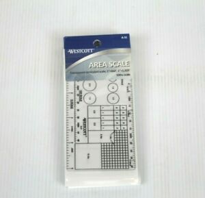 NEW WESTCOTT A-31 5&#034; TRANSPARENT LAMINATED MEASURING AREA SCALE - 12 PER BOX!