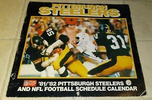 NFL football Pittsburgh Steelers 1981 1982 Wall Calendar Bradshaw Lambert +