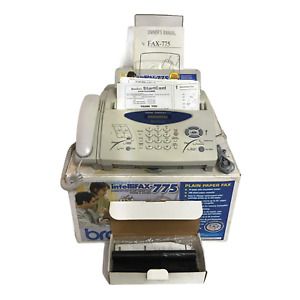 Brother IntelliFAX 775 Plain Paper Fax Phone Copier Original Box Phone Bundle