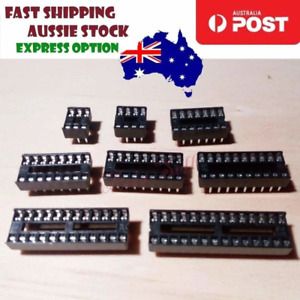 2pcs DIP IC Adaptor Solder Socket 6, 8, 14, 16, 18, 20, 24, 28, 64 Pin