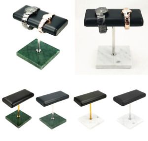 WATCH STAND - MARBLE AND FAUX LEATHER DISPLAY TWO WATCHES!