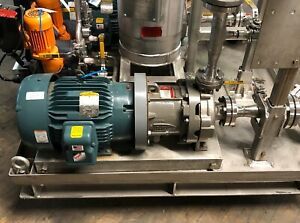 10 HP Flowserve Durco  316 Stainless Steel MAG DRIVE Pump with motor