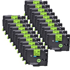 20PK Compatible with Brother P-Touch TZ TZe-C41 Fluo Yellow Label Tape 0.7&#034;