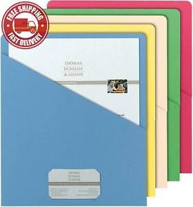 Smead Organized Up Slash File Jacket, Letter Size, Assorted Colors, 25 per Pack