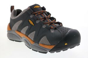 Keen San Antonio 1020094 Mens Gray Mesh Lace Up Work Boots Shoes 9