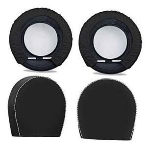 Spare Tire Cover for Trailers-Tire Covers 4 Pack,Four Layers Dia 28in Black