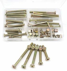 Baby Bed Crib Screws Hardware Replacement Kit, cSeao 25-Set M6x40mm/ 50mm/ 60mm!