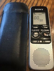 SONY ICD-BX112 Digital Handheld Digital Voice Recorder Used With Case