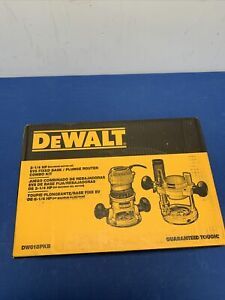 DeWALT DW618PKB 2-1/4 HP EVS Fixed Based Plunge Router Combo Kit **Brand New**