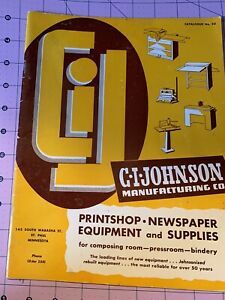 VINTAGE C I JOHNSON PRINTER Complete Shopping For Printers And Newspaper Catalog