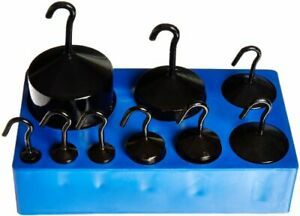 United Scientific WHSBE9 Hooked Weight Black Enamel Set of 9