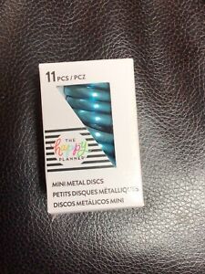 The Happy Planner Mini  Metal  Discs 11/Pkg- Turquoise Heart New