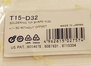 Hakko T15-D32 Soldering Chisel Tip Shape 3.2D New, Sealed