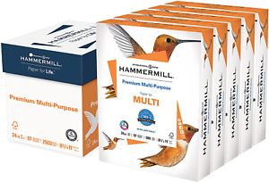 Printer Paper, Premium Multipurpose Paper 24 lb, 8.5 x 11  5 Ream (2500 Sheets)