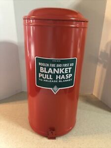 FITE RITE WOOLEN FIRE &amp; FIRST AID BLANKET METAL CABINET  W/ BLANKET