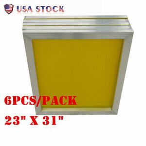 6PACK 23&#034; x 31&#034; Aluminum Silk Screen Frame for Screnn Printing 200 Mesh count