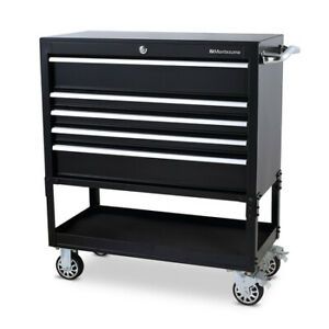 MONTEZUMA BK3605UC Utility Cart, 5-Drawer, 36&#034;