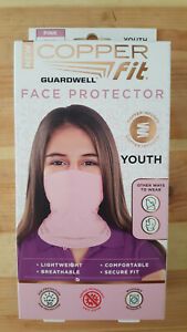 3 New in Package COPPER FIT Face Mask Gater Youth Size Age 8+ Pink One Size