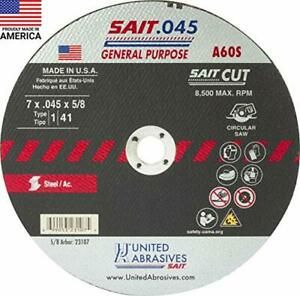 United Abrasives- SAIT 23107 A60S General Purpose Cut-Off Wheels Type 1/Type ...