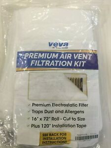 Complete Premium Vent Register Filters Kit - 72” x 16” Electrostatic Media &amp; 120