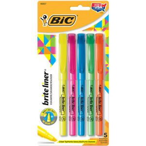 BIC AMERICA BIC (6 PK) BIC BRGHT LINER HIGHLIGHTERS BLP51ASSTBN