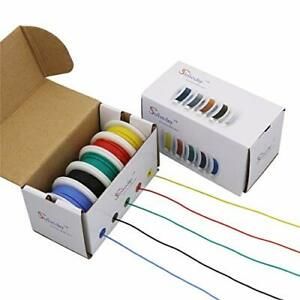 Silicone Electrical wire Cable 5 Colors 65.6ft each 24 gauge HookUp wir