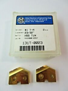 AMEC ALLIED ENGINEERING 131T-0023 23/32&#034; Dia. New Spade Drill Insert 2pcs HSS