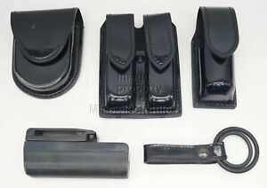 Safariland Gloss Police Duty Belt Gear Handcuff/Mace/Mag Pouch ETC. Glock 19 K