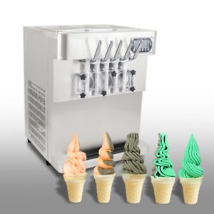 Commercial new model countertop 3+2 mixed 5 flavors soft serve ice cream machine