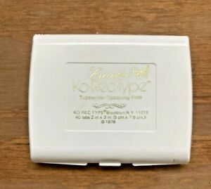 Vintage Ko-Rec-Type Typewriter Correction Film White Snap Case KoRec 27 Sheets