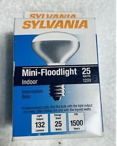 1 new sylvania mini floodlight 25w 25r14n/rp 14784 intermediate base
