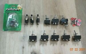 Vtg Toggle Switches 6A-125V &amp; Push Button Switches 1/4A 250V 3/4A 125V