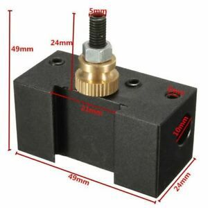 Mini Lathe Turning Tool Post Holder 49x40x20mm Quick Change Grooving Cut Off Too