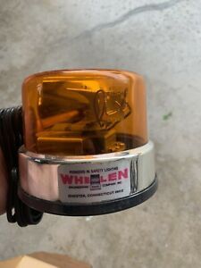 VTG WHELEN Amber Revolving Light For Car Magnetic Base Responder Lighter Plug