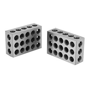 2pcs 25x50x75mm Precision Blocks,23 Holes Clamping Blocks Metric,Lathe Tools for