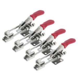 4x Latch Type Toggle Clasp Quick Release Clamps Stainless Steel Lock Hasp