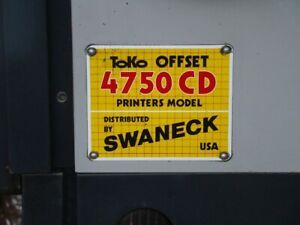 TOKO 4750 CD Offset 2-color Printing Press