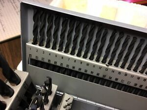 120 drill bits set in fitted metal box, new