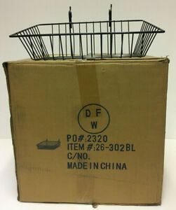 Retail Slat Wall Grid Wall Basket 26-302BL, Black