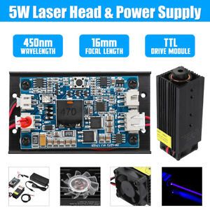 5W Laser Head Engraving Module for Engraver Marking Wood Cut Cutting with