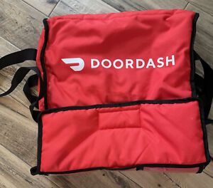 Official Large Doordash Insulated Pizza/Food Bag W/ Handles 18&#034;x18&#034; Preowned