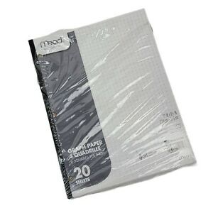 11 x Mead Graph Paper 4 Quadrille 20 Sheets Each School Math Office Homework