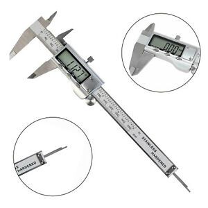 150mm 6in Digital Electronic Stainless Steel Vernier Caliper Micrometer Gauge TG