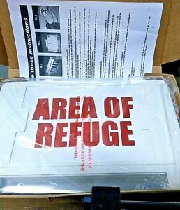 AREA OF REFUGE SIGN LED  UNIVERSAL MOUNT BATTERY