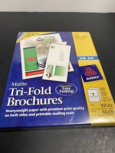 Avery® 8324 Tri-fold Brochures 100 White Cards Personalize Wedding Programs NEW