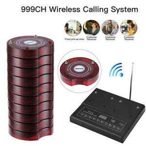 SU-668T 999CH Wireless Paging Queue System 10 Pagers For Coffee Shop Fast Food