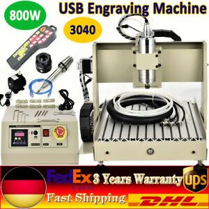 3040 USB 4 Axis CNC Router Engraving Advertising PCB PVC Milling 3D Cutter+RC EU