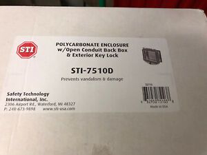 Safety Technology International Sti-7510D Enclosure,Open,Clear,Surface,Key Lock