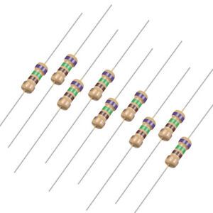 1/4 Watt 750 Ohm Carbon Film Resistor 5% Tolerances 0.25W 1000pcs 4 Color Band